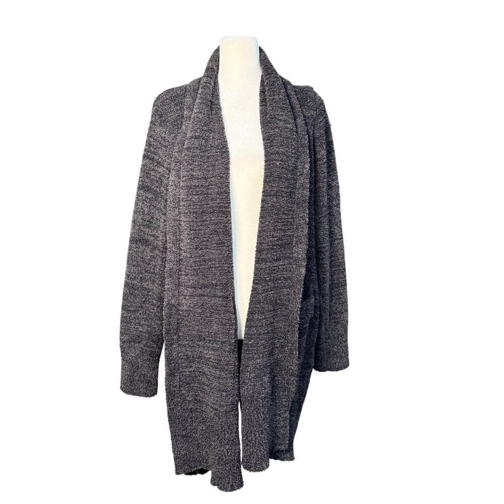 Barefoot Dreams CozyChic Knit Cardigan Women Medium Open Front Long‎ Heavyweight